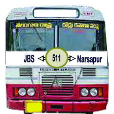 JBS    to     Narsapur,                       Narsapur      to     JBS