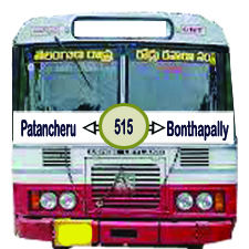 Patancheru     to     Bonthapally,                 Bonthapally    to    Patancheru