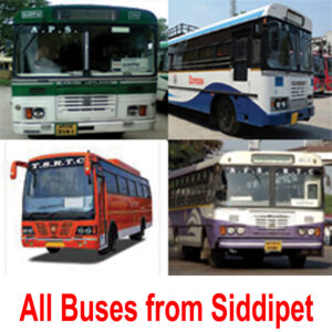 All Buses Timings from Siddipet