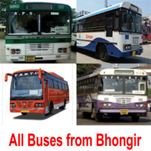 All Buses Timings from Bhongir